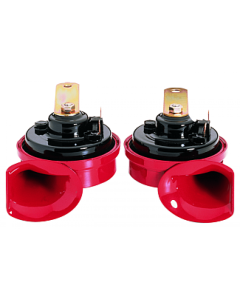 HELLA Twin Trumpet High/Low Horn Kit 12V with Bracket (007424801)