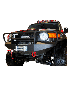 FJ Cruiser Front Winch Bumper w/ D-Ring Mounts by Warrior, with Brush Guard (3530)