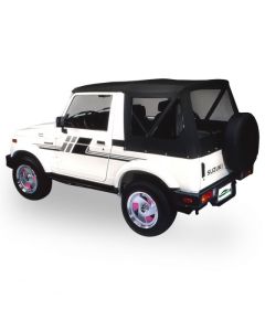 Replay™ Fabric-only Replacement Soft Top, Suzuki 1986-1994 Samurai; No Upper Door Skins included; Clear side and rear windows