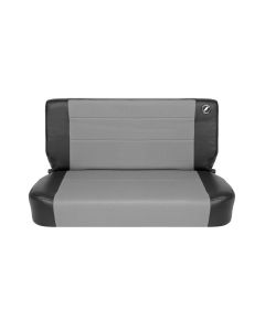 Corbeau Safari Bench Seat Black Vinyl/Grey Cloth