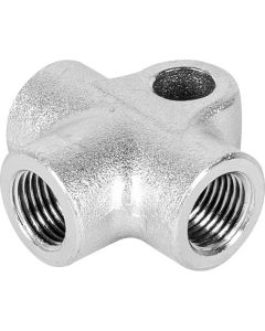 Brass Brake Line Tee - Female 10mmx1.0 Inverted