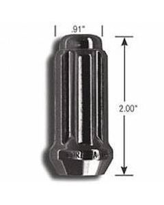 Chrome or Black Chrome Small Diameter Spline Drive Duplex Lug Nuts 14mm x 1.5 (2" Tall) for 2015+ Colorado/Canyon, 2007+