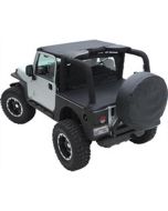 Protect your spare tire from UV rays, and road grime. Made of colored fabrics to coordinate with Smittybilt's other soft goods.