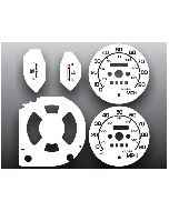 1986-1988 Samurai Round Vent/88-95 Samurai Square Vent, White Face Gauges - Non-Tach